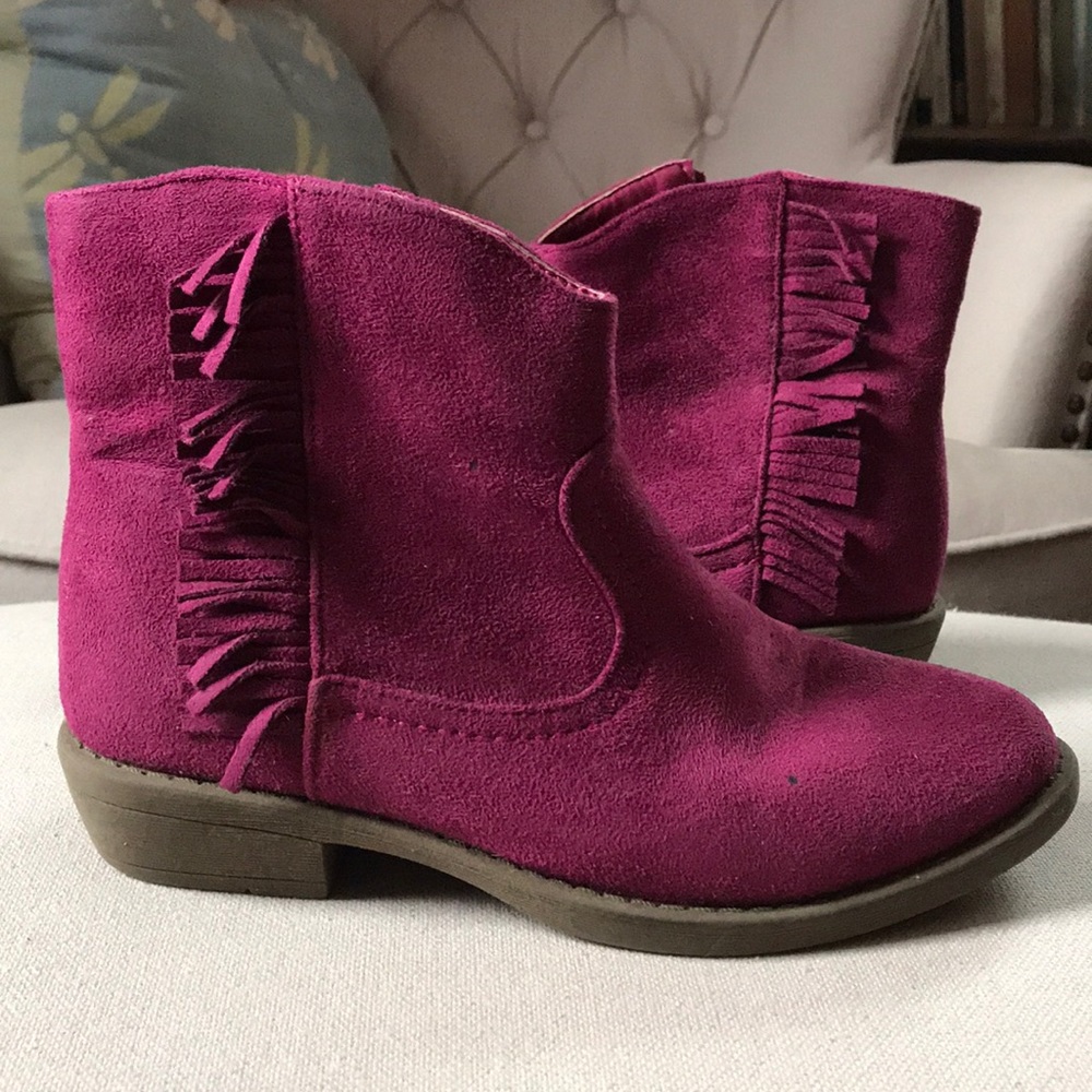 Fringed ankle booties